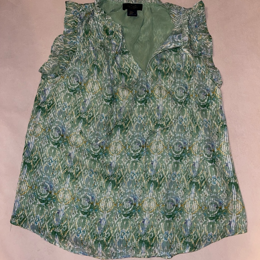 RACHEL Rachel Roy Green Ruffled Blouse